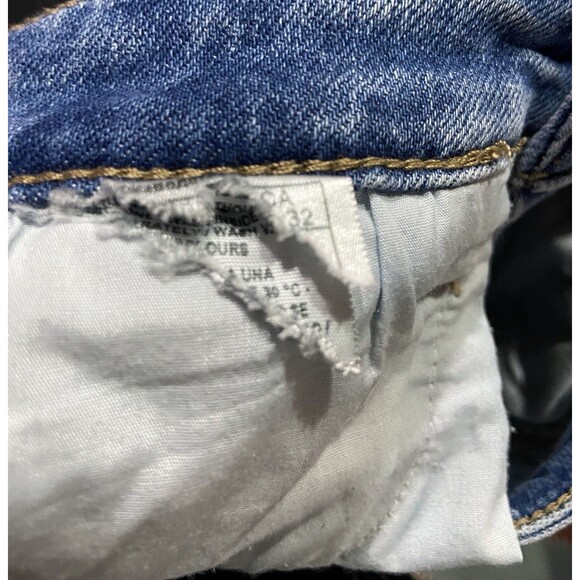 Guess Y2K Los Angeles Women’s 28” Jeans Light Wash Denim White Side Logo Stripe - Picture 7 of 7